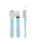 Снимка на Виличка и лъжичка за хранене Twistshake Неръждаема стомана 12+ м Pastel Blue