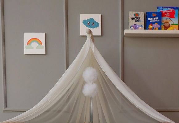 Снимка на Луксозен балдахин със стойка Babyhome