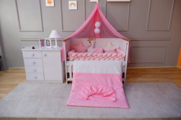 Снимка на Луксозен кадифен спален комплект с тройна плитка 60/120 см