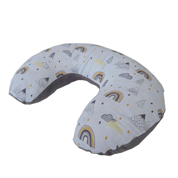 Снимка на Възглавничка за кърмене муселин и кадифе