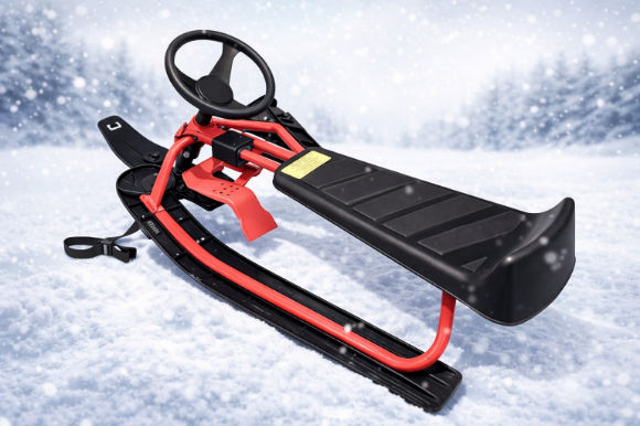 Снимка на Детска шейна с кормило Гега червена