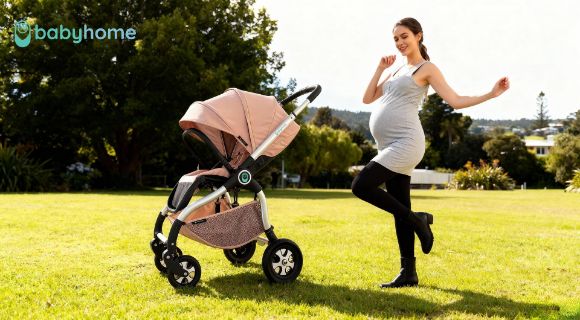 Снимка на Бебешка количка Babyhome Tiger 2 в 1 розов