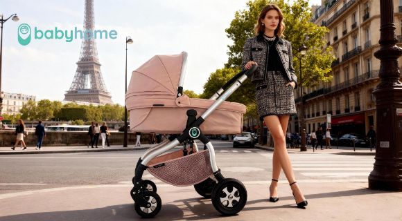 Снимка на Бебешка количка Babyhome Tiger 2 в 1 розов