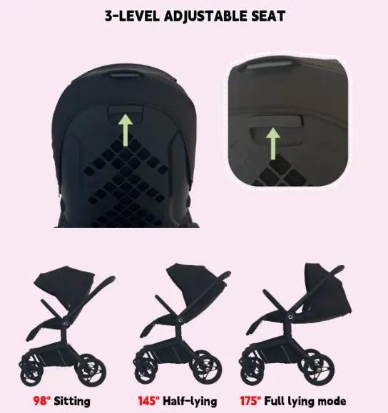 Снимка на Бебешка количка Babyhome Kinkong 2 в 1  черно